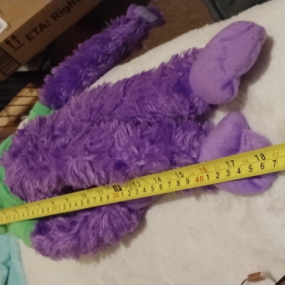 -The Petting Zoo Purple Hanging Monkey 1994 NASA Green Hoodie Plush 18in - Picture 9 of 16